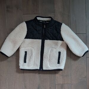 Old Navy 6-12 Months Zip Front Sherpa Fleece